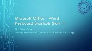 Microsoft Office Word - Keyboard Shortcuts (Part 1)