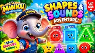 Can You Spot the Animals? Minku's Shapes & Sounds Adventure! 🦓✨