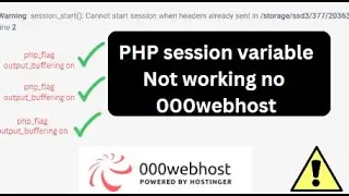 PHP errors in 000webhost that everyone have to face|| session variable not working | Apna feature