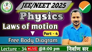NEET 2025 PHYSICS | Free Body diagram (मुक्त पिण्ड आरेख ) Part-4 | Lecture-34 | BY ANKIT NIRWAAN SIR