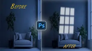 how to create window shadow effect  in adobe photoshop  .