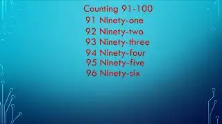 Learn counting 91-100 with spelling.