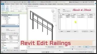 Video 15 part 2- Revit Edit Railings - Balusters - Posts - Justification