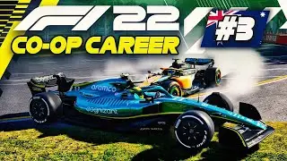 F1 22 Two Player Career Mode Part 3 - NEARLY DISQUALIFIED ON LAP 1