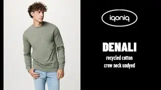 Iqoniq Denali recycled cotton crew neck undyed