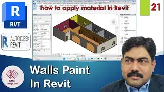 how to apply material in Revit | revit material tutorial | revit wall paint