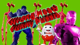 Wrongs Heads SuperHeroes Top | Siren Head | Color Kindersurprise| 슈퍼히어로