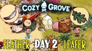 Cozy Grove Day 2 Gameplay Walkthrough - FEATHER and LEAFER Locations (No Commentary)