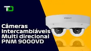 2 em 1 -  Câmera Intercambiáveis Multi direcional PNM 9000VD Hanwha Techwin