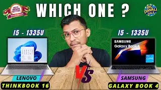 Lenovo  Thinkbook 16 Vs SAMSUNG Galaxy Book 4 🔥Intel i5 13th Gen🔥i5 - 1335U🔥Amazon Great Indian Sale