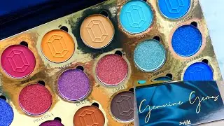 SIMPLY POSH Cosmetics GENIUNE GEMS Eyeshadow palette SWATCHES