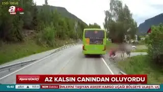 Ölümden kıl payı kurtuldu ! İşte usta şoför farkı