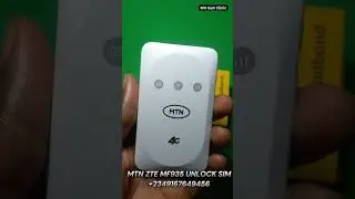 MTN ZTE MF935 Unlock SIM #MTN #airtel #glo #9mobile  #smartphone #pandora #tech  #technology