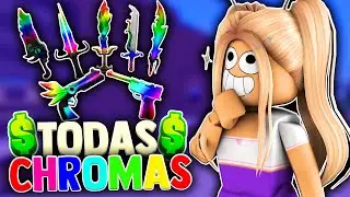 COMPREI TODAS CHROMAS do MURDER MYSTERY 2!! [TO RICA] |ROBLOX|