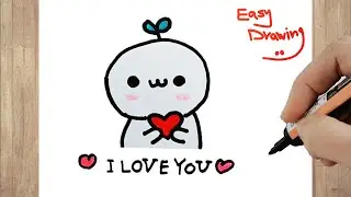 How to draw a cute lover step by step | DRAWING A CUTE LOVER  EASY