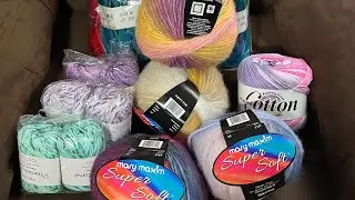 Mary Maxim unboxing/mystery bag/yarn love