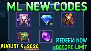 ML NEW REDEEMPTION CODES AUGUST 5, 2020 | MOBILE LEGENDS