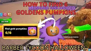 HOW TO FIND 6 SECRET GOLD PUMPKINS 6/6 BARBER TYCOON HALLOWEEN MAP FORTNITE CREATIVE TUTORIAL