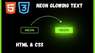 How to create a neon glowing effect using html and css |neon glowing effect | html | css |
