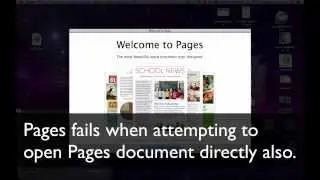 Pages 5.1 (for Mac) Does Not Open