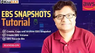 AWS (Amazon)  EBS Snapshots Tutorial |  Create, Copy and Archive EBS Snapshots | Create EBS Volume