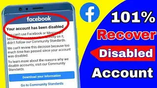 Disabled Facebook Account Solution | Your Account Has Been Disabled | Recover Disabled Account 2022