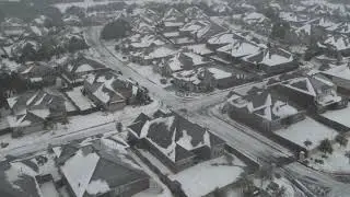 Texas 2021 Winter Storm short Mavic Air 2 drone flight