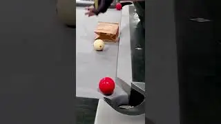 Person Uses Paper Bag to Execute Pool Table Trick Shot | People Are Awesome 