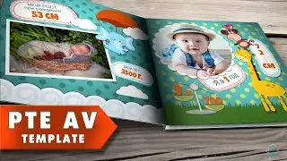 Children's metric. Photo album. PTE AV Template. Детская метрика. Фотоальбом.