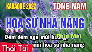Karaoke Hoa Sứ Nhà Nàng Tone Nam Nhạc Sống | Thái Tài