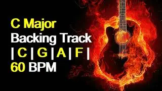 Pop Rock Backing Track - C Major - | C | G | A | F | - 60 BPM