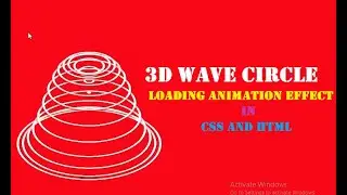 3D CSS Wavy Circle Loading Animation Effect ||How to make 3D loading animation  css  html | css wala