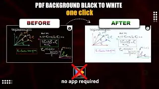 Pdf background black to white in 1 click || no app required🚫📱