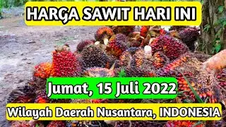 HARGA SAWIT HARI INI, TERBARU 15 JULI 2022 Wilayah Daerah Nusantara INDONESIA