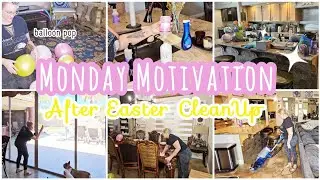 *NEW* AFTER EASTER CLEAN UP | MONDAY CLEANING MOTIVATION | balloon pop ASMR