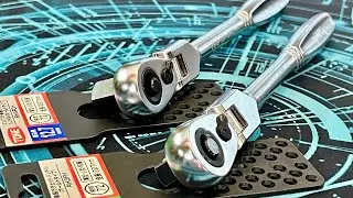 Quality Japanese? TONE 3/8" & 1/2” Drive - Compact Head - 72 Teeth - Ratchet w/Flex Head