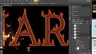 Fire Text Effects – Part 2 // Layer Effects & Fire Images