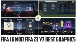 Best Mod FIFA 23 V7 Volta New Update Transfer, Kits 22/23, & Real Face | FIFA 16 Mobile Offline