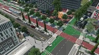 Cities Skylines Edgefront Street (Timelapse)
