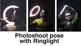 Photoshoot pose with Ringlight . photoshoot pose. Ringlight photography