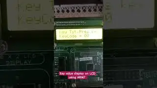 Key value display on LCD using ARM7 #education