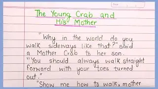 Short story in english | the young crab and the mother | English moral stories | Short moral story