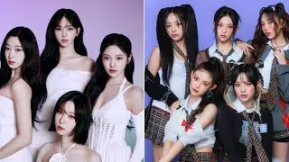 Aespa and NewJeans go viral for poor quality photos where they look like a 9-member girl group #Kpop
