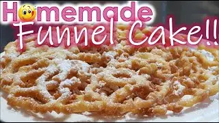 Homemade Funnel Cake Recipe!!! (EASY) | Amusement park Style Funnel Cake | Country Fair Funnel Cake