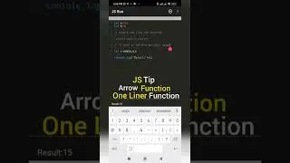 Arrow Function in JavaScript | One Liner Function in JS | JS Tip