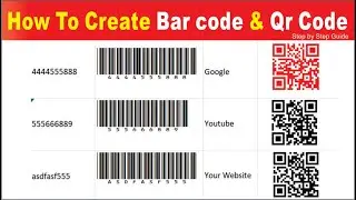 How To Create Bar code | How To Create QR Code | In Excel | QR Aur Bar Code Code Kaise Banaye | Urdu