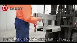 LANDY Attachments Skid Steer Attachments.Forklift Short Mobile Crane Lifting Hoist Jib Boom.