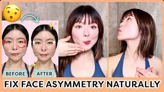 FULL FACE EXERCISES FOR ASYMMETRY! FIX FACE ASYMMETRY✨GET SYMMETRICAL FACE, LOOK MORE ATTRACTIVE✨