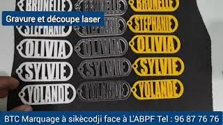 Porte clé découpe laser