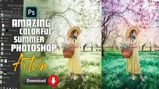 Amazing colorfull summer photoshop action